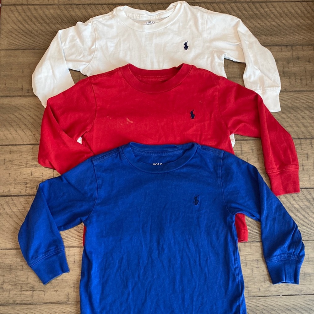 Polo Ralph Lauren 3 pc Long Sleeve Shirt Bundle 2T